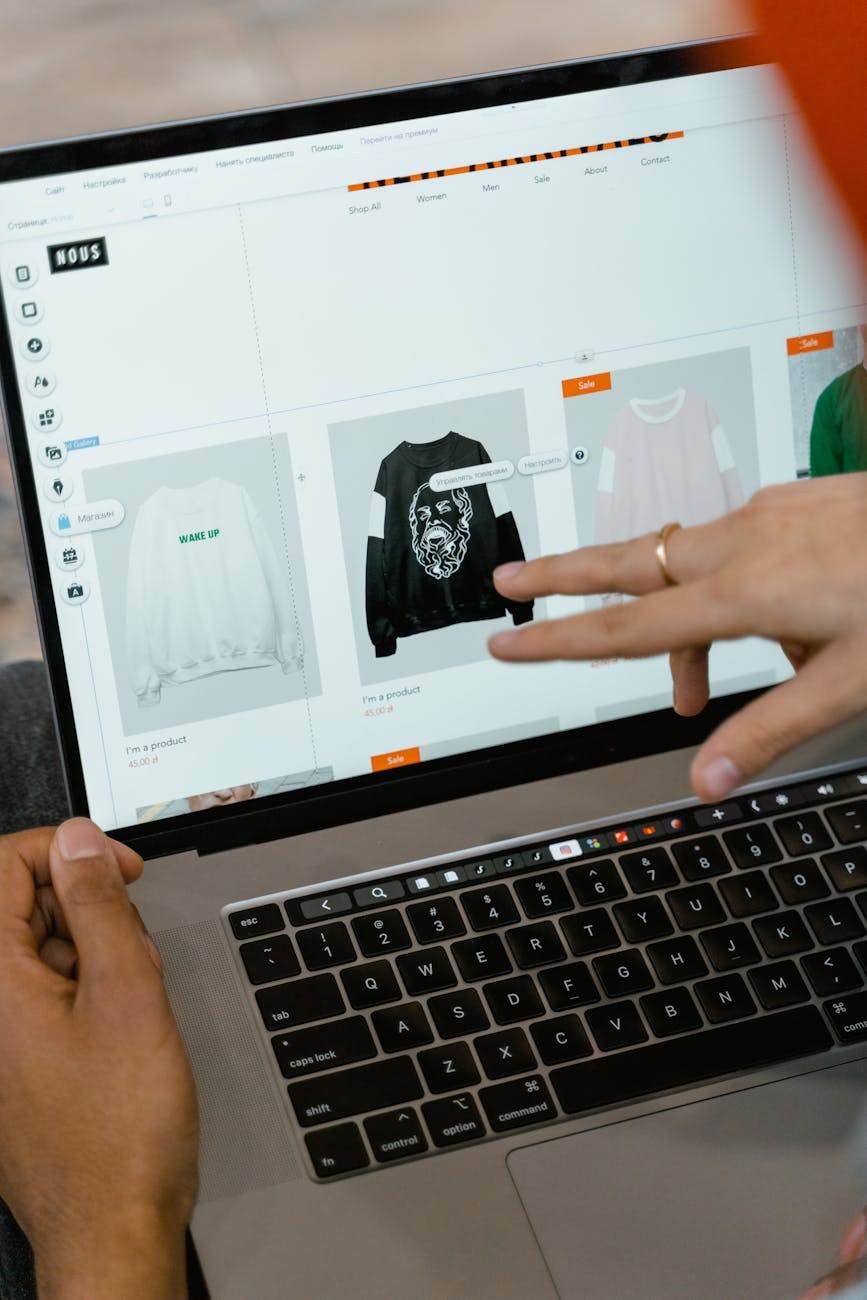 person shopping online