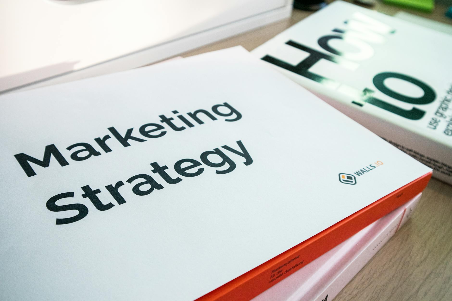 marketing strategy on a desk